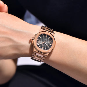 2025 New PAGANI DESIGN Watches Rose Gold Luxury Automatic Mechanical Men's Watch Sapphire Glass Stainless Steel Waterproof Clock
