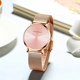 Women Watch Top Brand Japan Quartz Movement 36mm Rose Gold Waterproof Fashionable Nordic Minimalist Ladies Watches