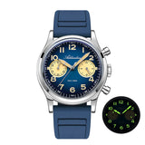 ADDIESDIVE New 2025 Chronograph 38mm Men's Watches VK64 Quartz Wristwatch Luminous Bubble Mirror 10Bar Waterproof Steel Watch