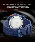 NAVIFORCE Luxury Fashion Quartz Watches for men Silicone Strap Hand Clock 50m Waterproof Japan Movement Man Sports Wristwatches