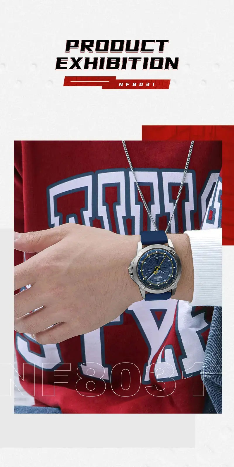 NAVIFORCE Casual Quartz Wristwatch Fashion Waterproof Men's Watches Sport Silicone Strap Male Luminous Clock Relogio Masculino My Store