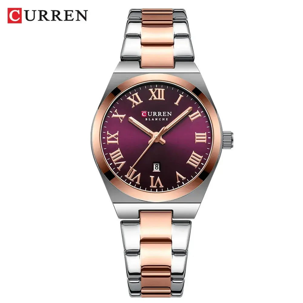 CURREN Watch Women,Watches for Women,Ladies Watches,Waterproof Fashion Dress Stainless Steel Bracelet Analog Watches Date My Store