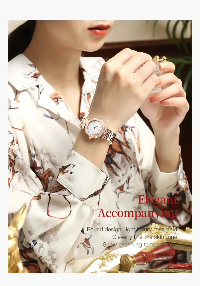 OUPINKE 3191 Luxury Women Watch Original Top Brand Waterproof Sapphire Mirror Diamond Watch Swiss Movement Quartz Women Watch Gola Watches