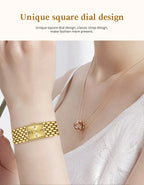 LIGE 2025 New Gold Women's Watch Luxury Quartz Watch Stainless Steel Bracelet Retro Fashion 30M Waterproof Watch for Women reloj Gola Watches