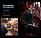 Men Watch Water Diamond Luxury Night Glow Double Calendar Quartz Movement 41mm Blue Gold Stainless Steel Fashion Business Watch Gola Watches