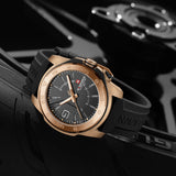 NAVIFORCE Luxury Man Watch Quartz Waterproof Luminous Date Chronograph Leather Men Wristwatch Military Sports Men's Watches