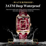 POEDAGAR Luxury High Quality Women Wristwatch Waterproof Date Rectangle Watch For Woman Leather Quartz Women's Watches Reloj+Box