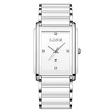 LIGE 2025 Watch Women's Retro Luxury Ladies Watch Fashion Ceramic Strap Waterproof Quartz Watches for Women Bracelet clock reloj