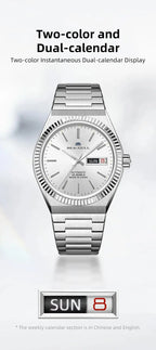 Seagull Historical Series Men Watch Bilingual Calendar Luminous Automatic Mechanical Watches Dress Wristwatch Casual Clock 1075 Gola Watches