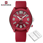 NAVIFORCE Women's Waterproof Watch Fashion Casual Luminous Display Quartz Wristwatch with Silicone Band Reloj Mujer High Quality My Store