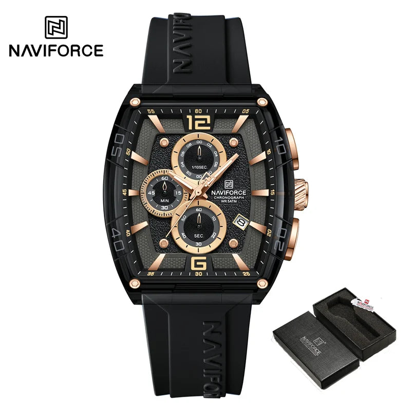 Top Brand NAVIFORCE Fashion Watches for Men Quartz Silicone Strap 50M Waterproof Date Original Man's WristWatch Reloj Hombr 2025
