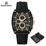 Top Brand NAVIFORCE Fashion Watches for Men Quartz Silicone Strap 50M Waterproof Date Original Man's WristWatch Reloj Hombr 2025