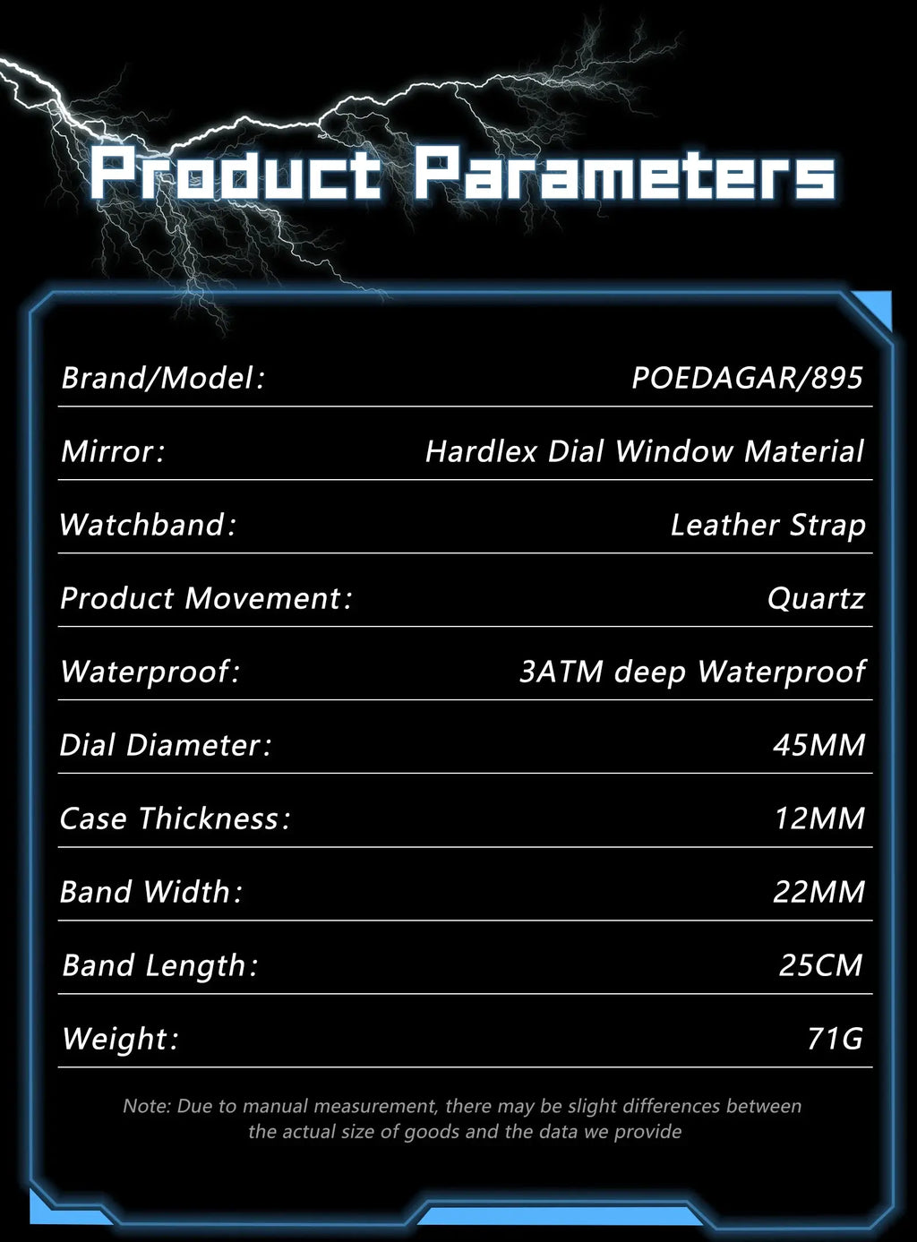 POEDAGAR Original Man Wristwatch Top Luxury Waterproof Luminous Date Week Watch For Men Quartz Sport Leather Men's Watches Reloj Gola Watches