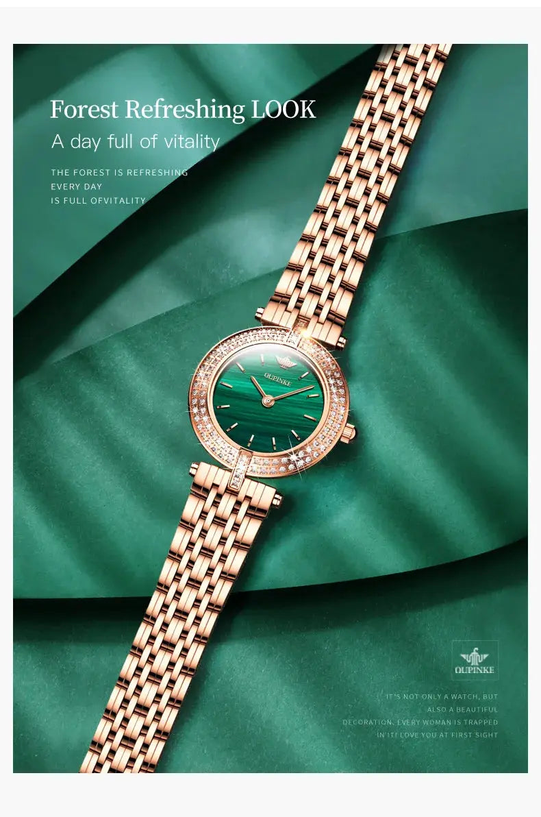 OUPINKE 3191 Luxury Women Watch Original Top Brand Waterproof Sapphire Mirror Diamond Watch Swiss Movement Quartz Women Watch Gola Watches