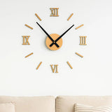 45X45cm Roman Numer 3D Watch Acrylic Mirrored Digital Wall Clock For Living Room Modern Design DIY Home Decor