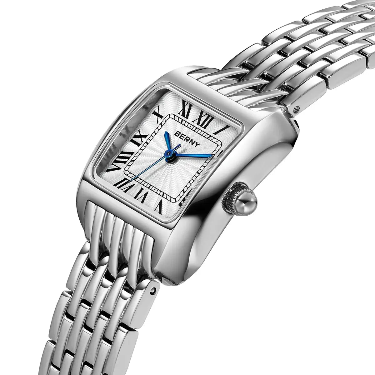BERNY Luxury Brand Woman Watch New In High Quality S/S Square Ladies Quartz Watches Fashion Elegant Business Wristwatch Gola Watches
