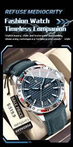 POEDAGAR Original Man Wristwatch Top Luxury Waterproof Luminous Date Week Watch For Men Quartz Sport Leather Men's Watches Reloj Gola Watches