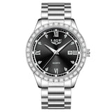 LIGE elegant women's watch Fashion waterproof clock luminous stainless steel business quartz watch for Women reloj de mujer+BOX