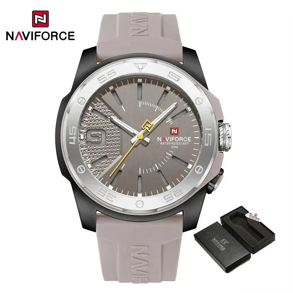 NAVIFORCE Luxury Fashion Quartz Watches for men Silicone Strap Hand Clock 50m Waterproof Japan Movement Man Sports Wristwatches My Store
