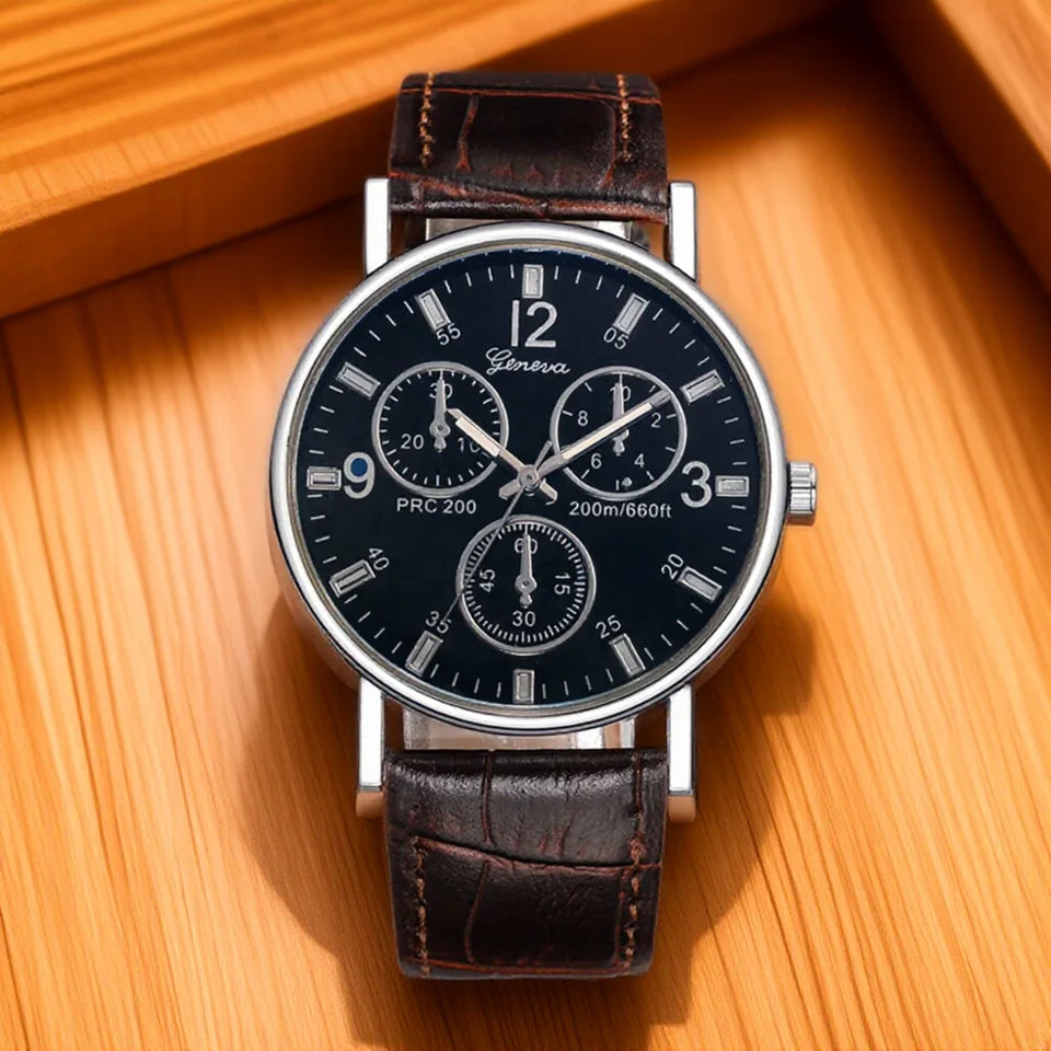 Men Leather Strap Quartz Watches Fashion Business Casual Sports Watch Male Accessories Stylish Clocks for Men