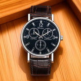 Men Leather Strap Quartz Watches Fashion Business Casual Sports Watch Male Accessories Stylish Clocks for Men