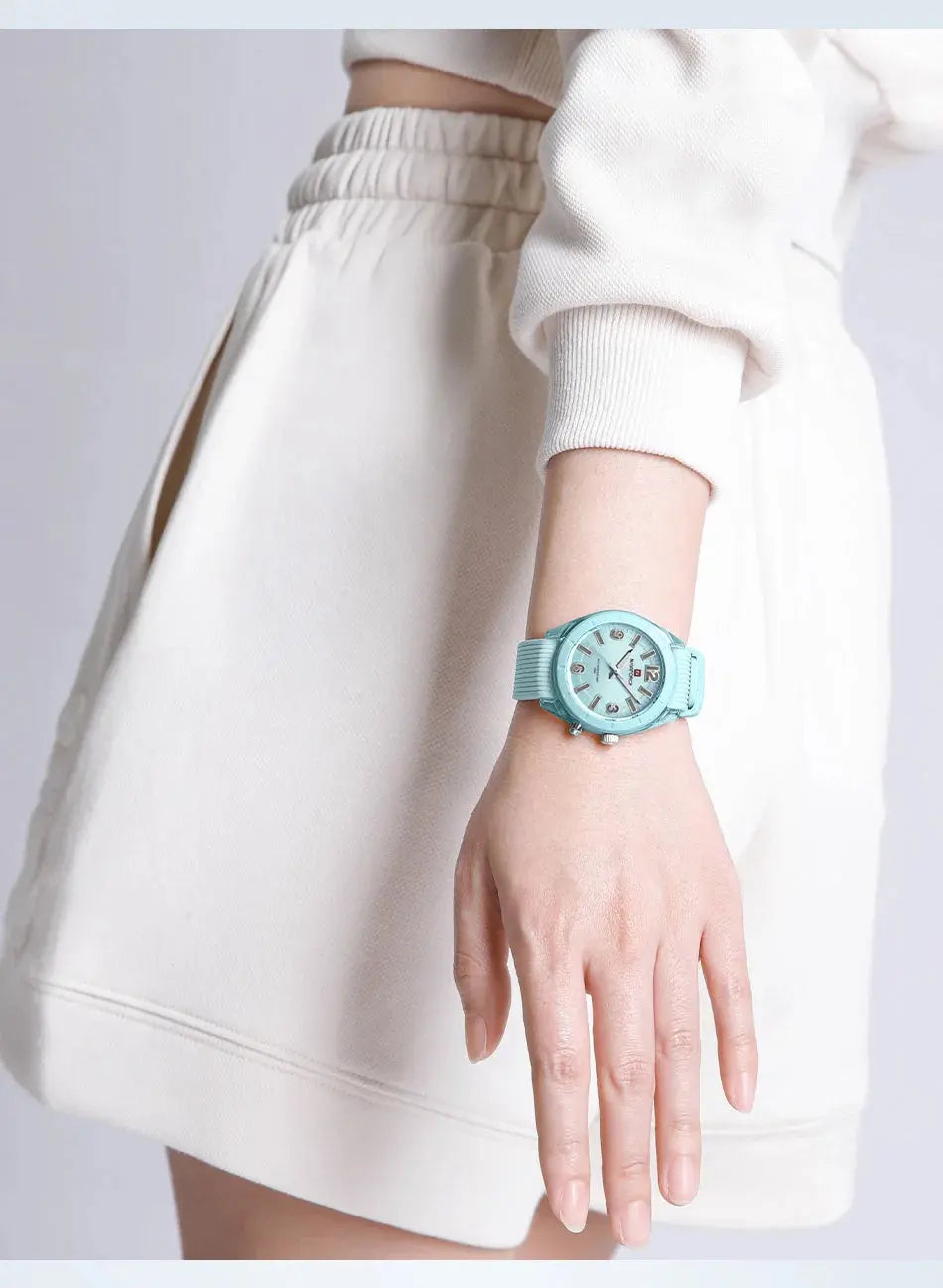NAVIFORCE Women's Waterproof Watch Fashion Casual Luminous Display Quartz Wristwatch with Silicone Band Reloj Mujer High Quality My Store