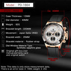 PAGANI DESIGN PD-1664 – Men's Quartz Watch 40mm Chronograph Sapphire 10BAR Gola Watches