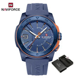 NAVIFORCE Luxury Fashion Quartz Watches for men Silicone Strap Hand Clock 50m Waterproof Japan Movement Man Sports Wristwatches