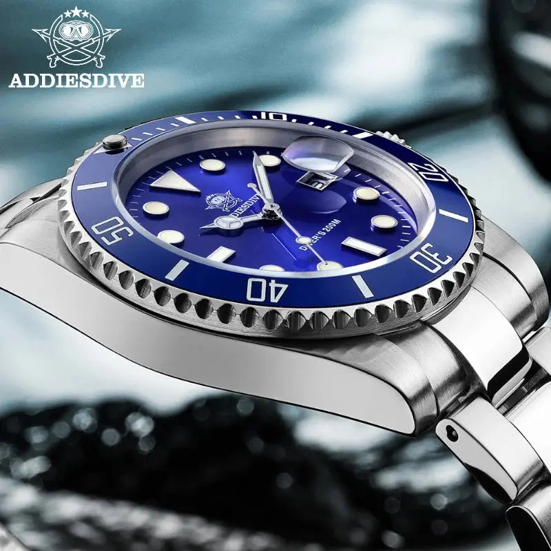 ADDIESDIVE Stainless Steel Watch Men's European and American Business Leisure Quartz Watch Waterproof Outdoor Sports Watch Gola Watches