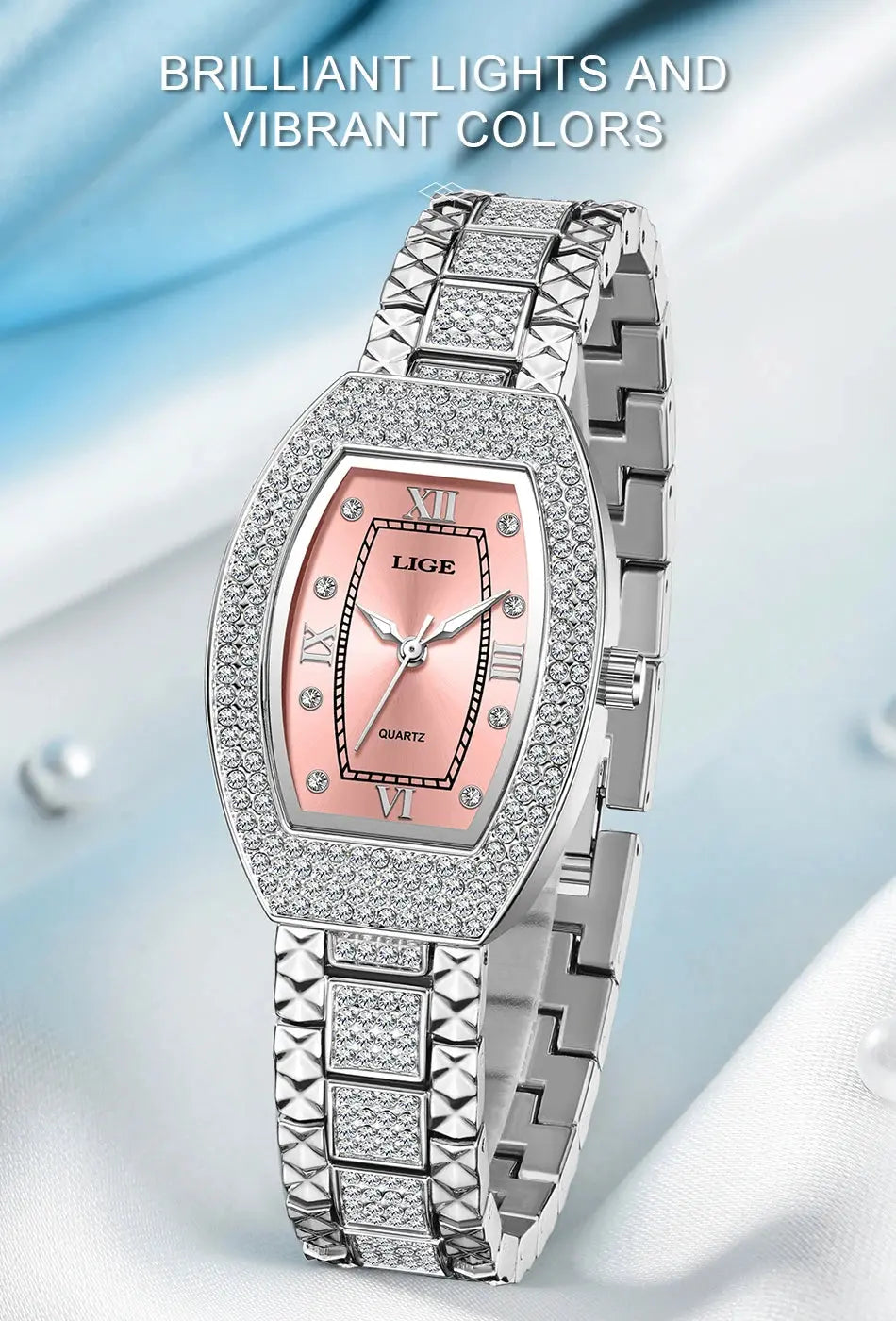 LIGE Fashion Luxury Square Watch For Woman Luminous Waterproof Date Ladies Watch Elegant Women's Quartz Watches Relogio Feminino Gola Watches