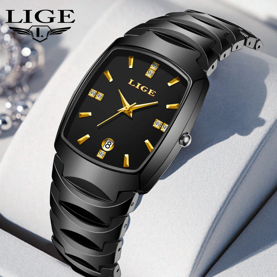 LIGE New Ladies Waterproof Watch Luxury Ceramic Braceletz Women Watches Creative Fashion Original Elegant Quartz Wristwatch Gift