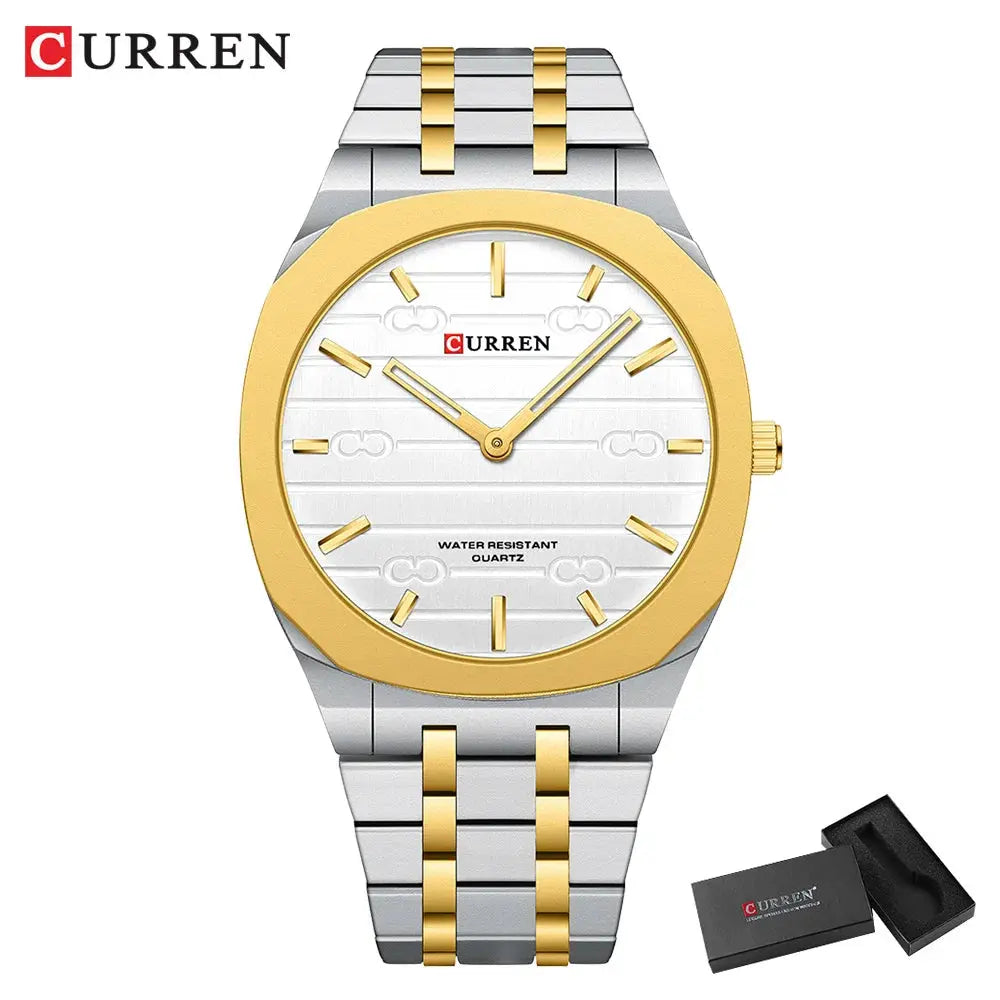 CURREN Fashion Brand Thin Quartz Watch Simple  Personalized Colors Wristwatches Waterproof 38 mm Dial Gola Watches