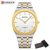 CURREN Fashion Brand Thin Quartz Watch Simple  Personalized Colors Wristwatches Waterproof 38 mm Dial