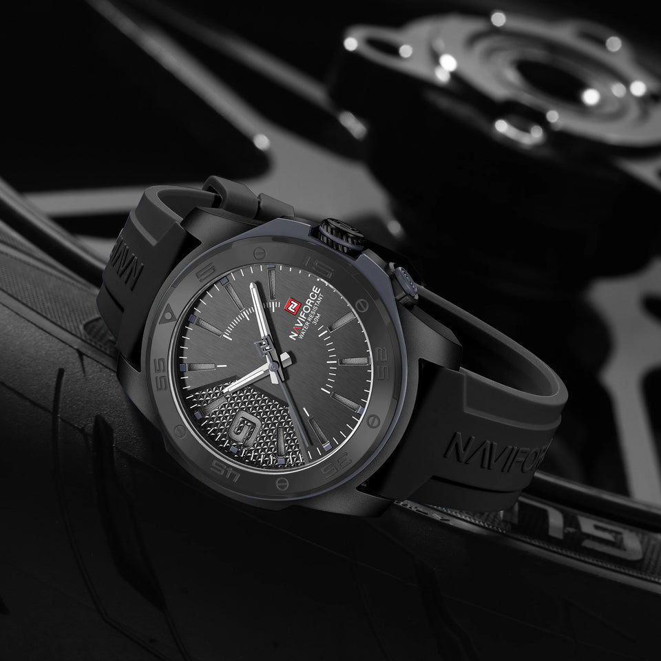 NAVIFORCE Luxury Man Watch Quartz Waterproof Luminous Date Chronograph Leather Men Wristwatch Military Sports Men's Watches