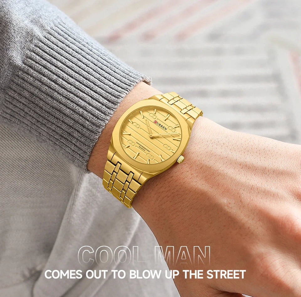 CURREN Fashion Brand Thin Quartz Watch Simple  Personalized Colors Wristwatches Waterproof 38 mm Dial