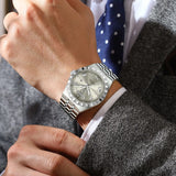 POEDAGAR Luxury Fashion Man Wristwatch Week Date Waterproof Luminous Men's Clock Stainless Steel Quartz Business Watches For Men