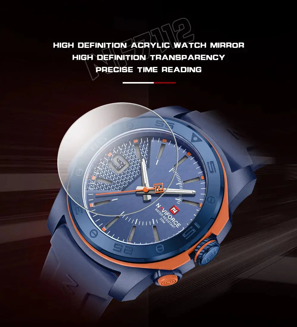 NAVIFORCE Luxury Fashion Quartz Watches for men Silicone Strap Hand Clock 50m Waterproof Japan Movement Man Sports Wristwatches My Store