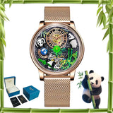 2025 PINDU New Panda Series National Treasure Symbol Men Mechanical Watch Rotating Crystal Ball 45.5MM Wristwatches Men M2791B