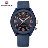 NAVIFORCE Women's Waterproof Watch Fashion Casual Luminous Display Quartz Wristwatch with Silicone Band Reloj Mujer High Quality