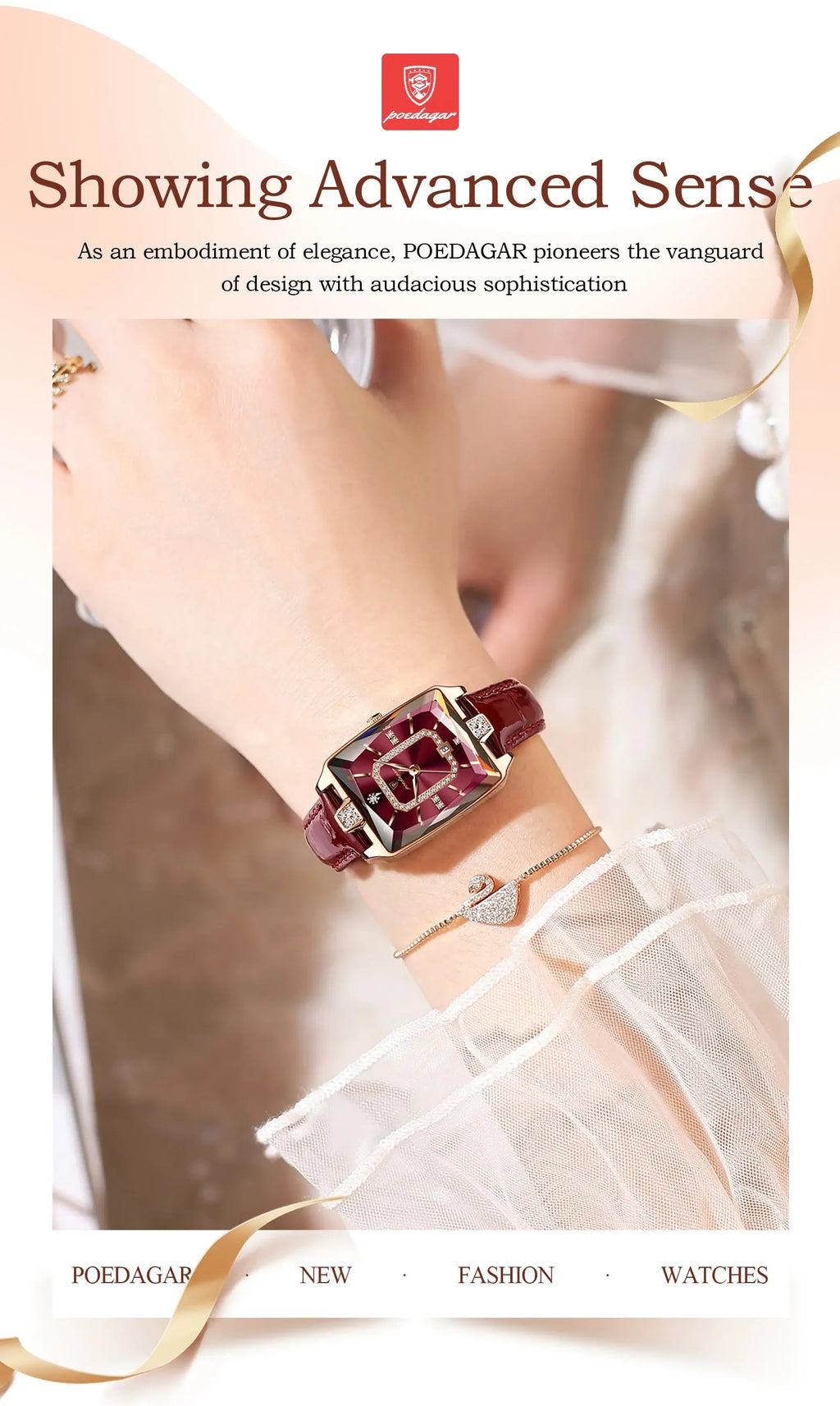 POEDAGAR Luxury High Quality Women Wristwatch Waterproof Date Rectangle Watch For Woman Leather Quartz Women's Watches Reloj+Box My Store