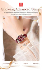POEDAGAR Luxury High Quality Women Wristwatch Waterproof Date Rectangle Watch For Woman Leather Quartz Women's Watches Reloj+Box My Store