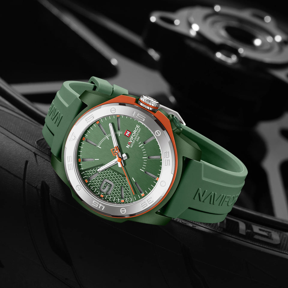 NAVIFORCE Luxury Man Watch Quartz Waterproof Luminous Date Chronograph Leather Men Wristwatch Military Sports Men's Watches