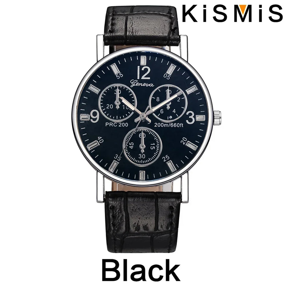 Men Leather Strap Quartz Watches Fashion Business Casual Sports Watch Male Accessories Stylish Clocks for Men