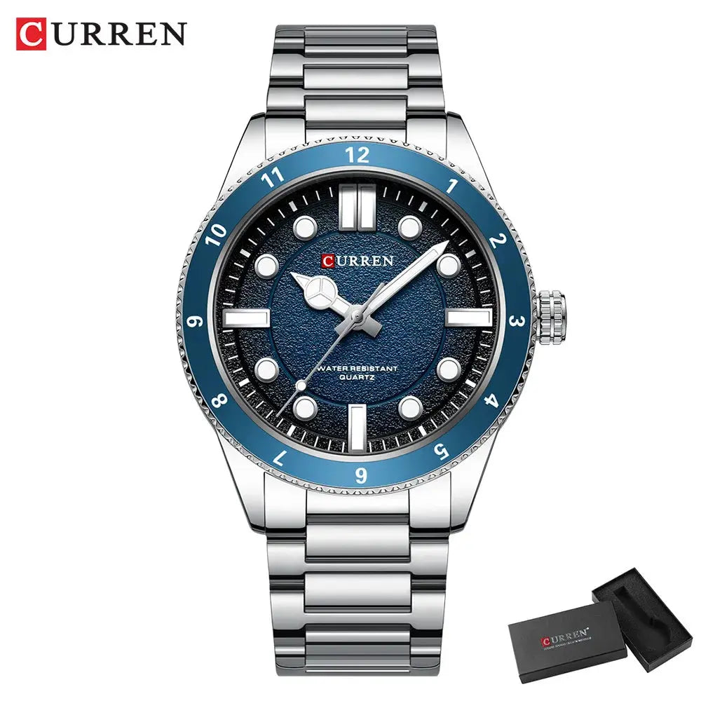 CURREN 2025 New Luxury Watch Business Waterproof Male Clock Luminous Stainless Steel Quartz Men Watch reloj hombre Gola Watches