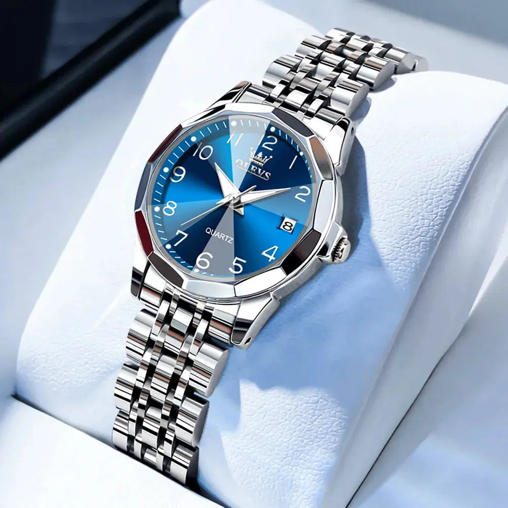 OLEVS Elegant Fashion Women's Watches Luxury Brand Original Quartz Watch for Ladies Waterproof Stainless Steel Luminous Date Gola Watches