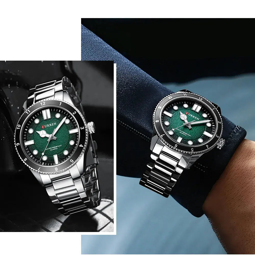CURREN 2025 New Luxury Watch Business Waterproof Male Clock Luminous Stainless Steel Quartz Men Watch reloj hombre Gola Watches
