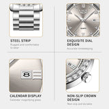 LIGE elegant women's watch Fashion waterproof clock luminous stainless steel business quartz watch for Women reloj de mujer+BOX