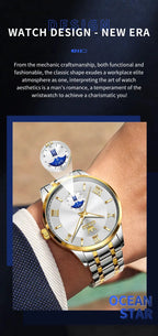 OLEVS 3638 Mens Watch Original Quartz Watch Stainless Steel Waterproof Luminous Large Dial Day Date Watches Luxury Men Box Reloj Gola Watches