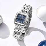 BERNY Luxury Brand Woman Watch New In High Quality S/S Square Ladies Quartz Watches Fashion Elegant Business Wristwatch