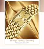 LIGE 2025 New Gold Women's Watch Luxury Quartz Watch Stainless Steel Bracelet Retro Fashion 30M Waterproof Watch for Women reloj Gola Watches